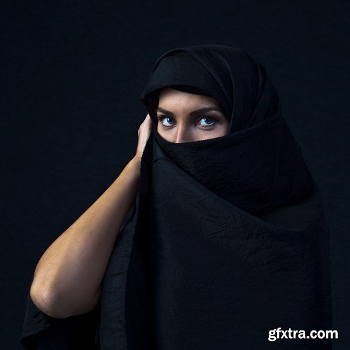 Stock Photos - Muslim girls, 25xJPG