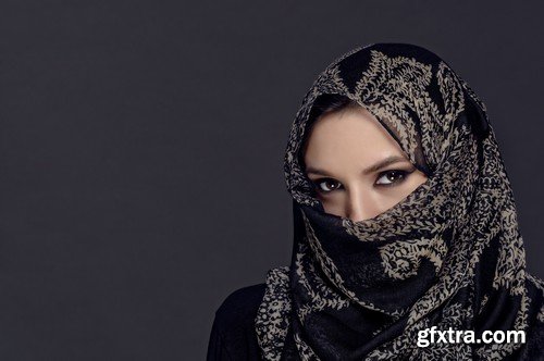 Stock Photos - Muslim girls, 25xJPG