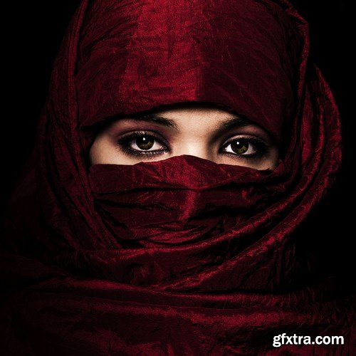 Stock Photos - Muslim girls, 25xJPG