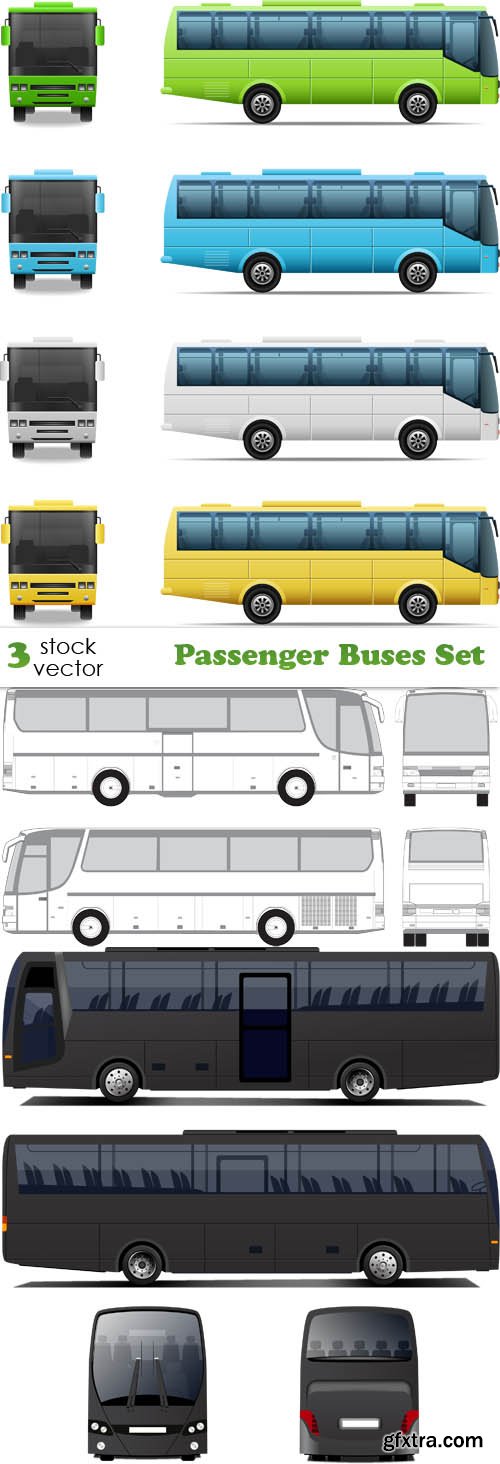 Vectors - Passenger Buses Set