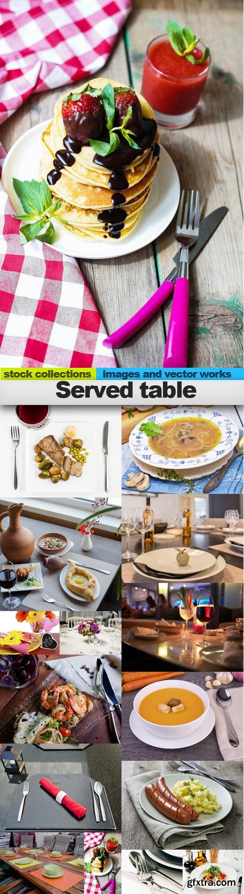 Served table, 15 x UHQ JPEG