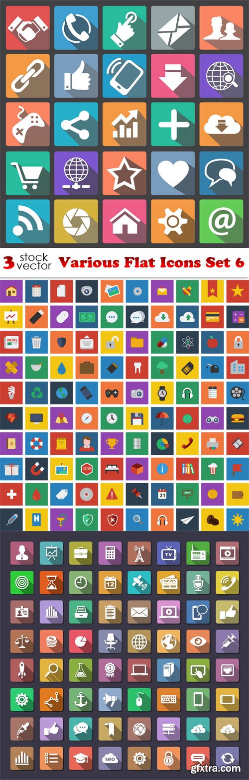 Vectors - Various Flat Icons Set 6