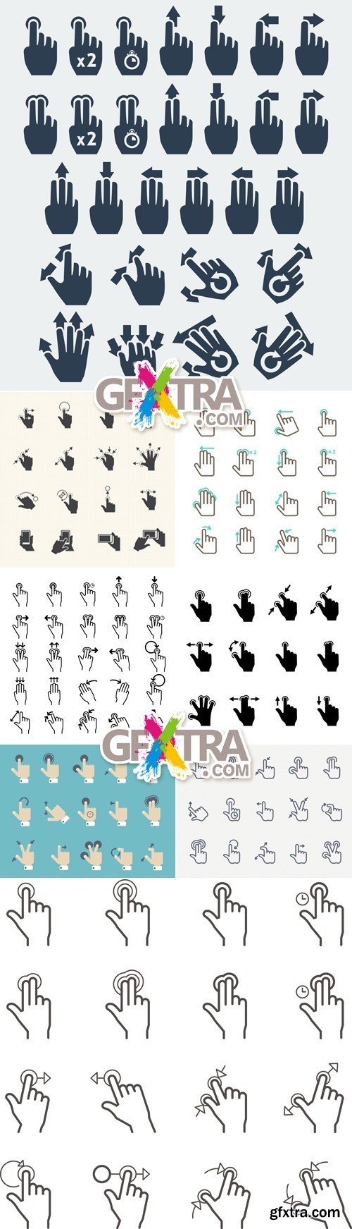 Touch Gestures Vector