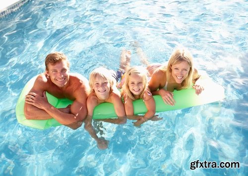 Collection of people swimming pool swimming child family inflatable mattress 25 HQ Jpeg