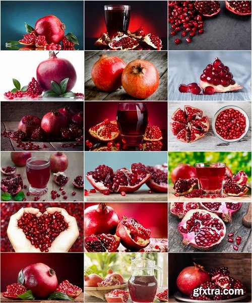 Collection pomegranate juice garnet seed vitamin set 25 HQ Jpeg