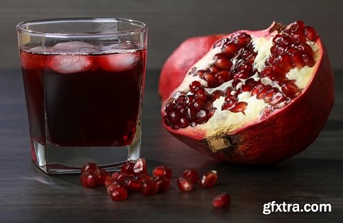 Collection pomegranate juice garnet seed vitamin set 25 HQ Jpeg