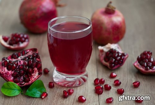 Collection pomegranate juice garnet seed vitamin set 25 HQ Jpeg