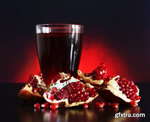 Collection pomegranate juice garnet seed vitamin set 25 HQ Jpeg