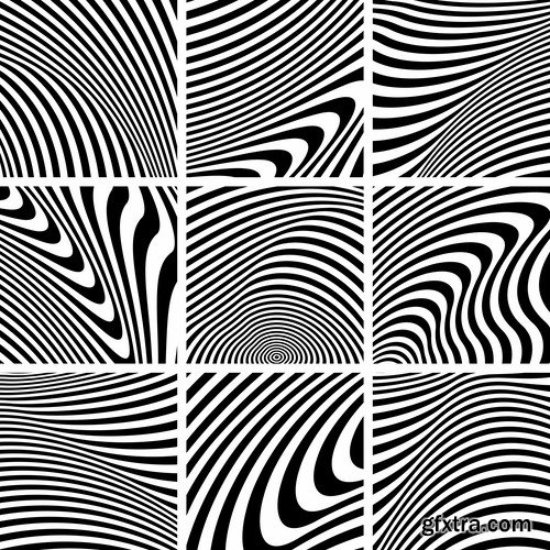 Collection of vector illustration picture zebra African animals black and white skin 25 Eps