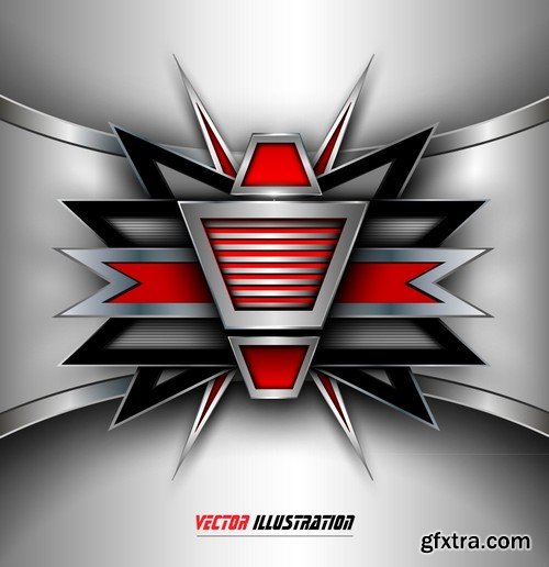 Stock Vectors - Metal background 9, 25xEPS