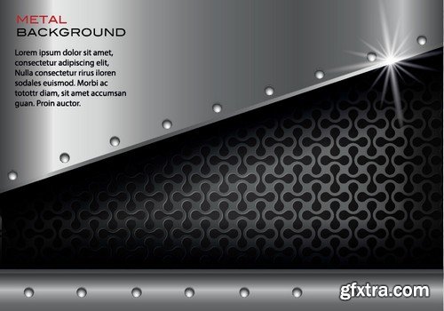 Stock Vectors - Metal background 9, 25xEPS