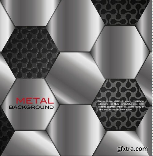 Stock Vectors - Metal background 9, 25xEPS