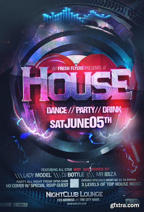 We Love House Music Flyer