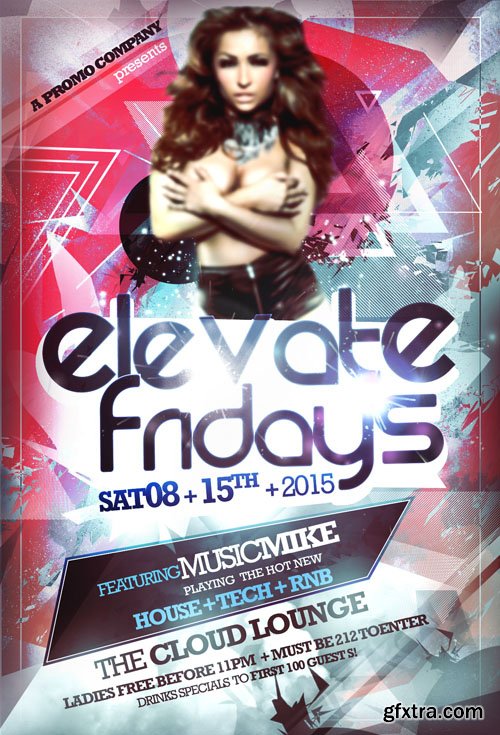 Elevate House Party Flyer Template