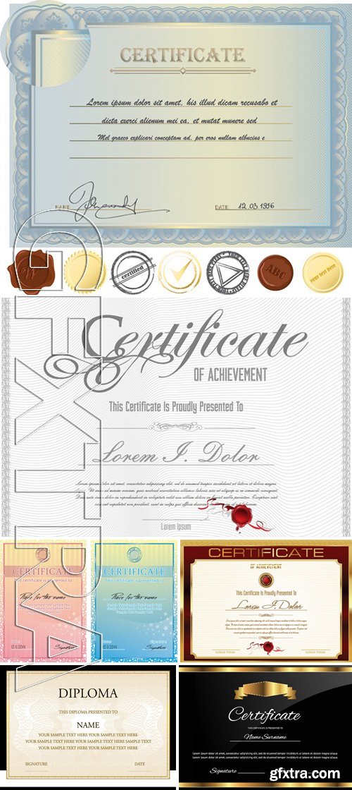 Stock Vectors - Certificate Template 18