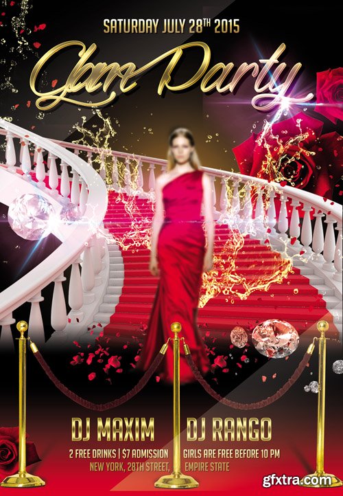 Glam Party 2 Flyer Template Facebook Cover