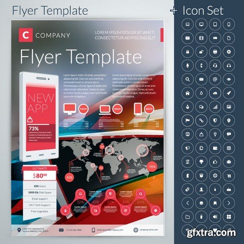 Stock Vectors - Business Flyer Template 9, 25xEPS