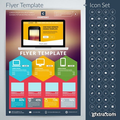 Stock Vectors - Business Flyer Template 9, 25xEPS