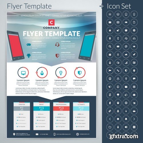 Stock Vectors - Business Flyer Template 9, 25xEPS