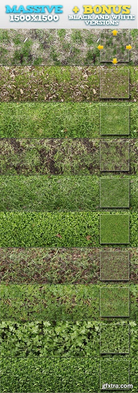 10 Tileable Grass Patterns (PAT) + BONUSES (Re-Up)