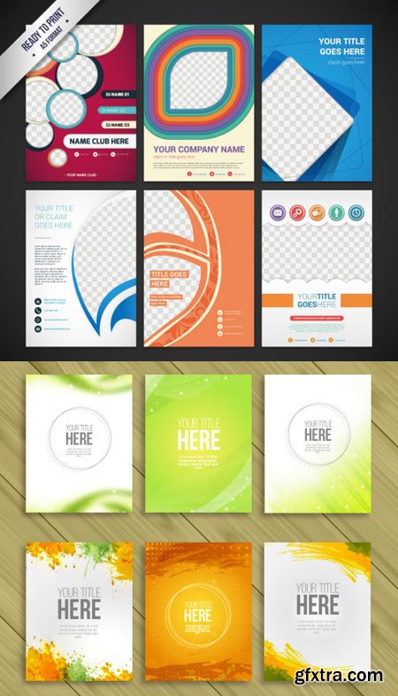 Variety of Brochures & Flyers Templates in Vector