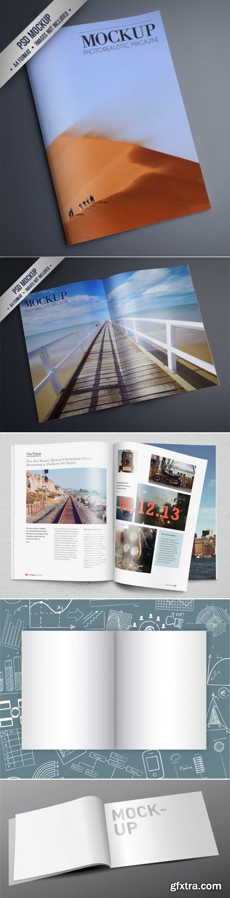 Open Magazine Mock-up Templates