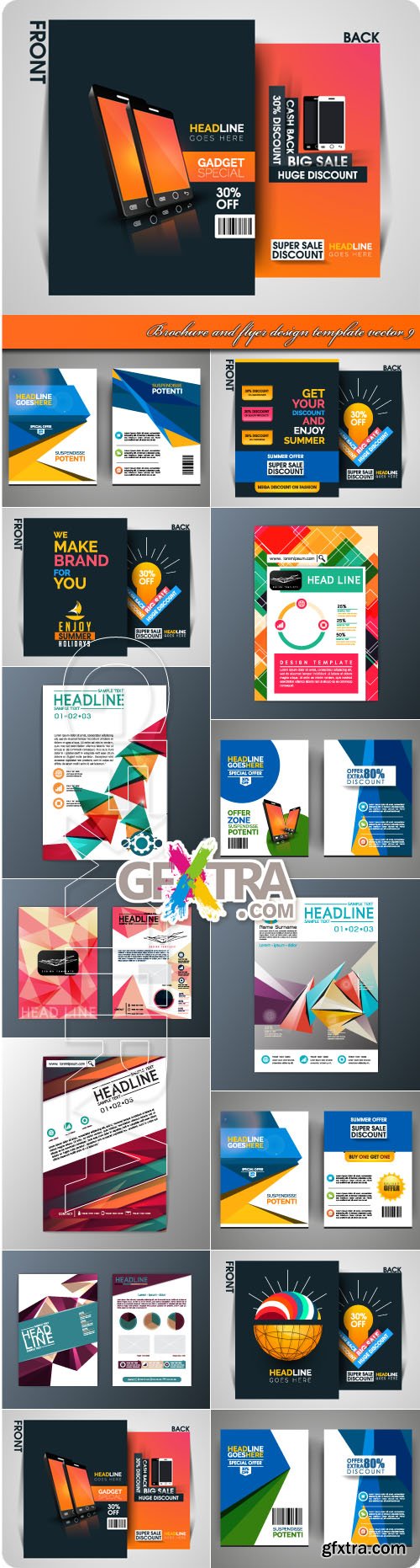 Brochure and flyer design template vector 9