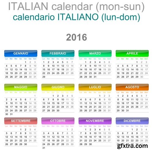 Calendar 2016   7x JPEG