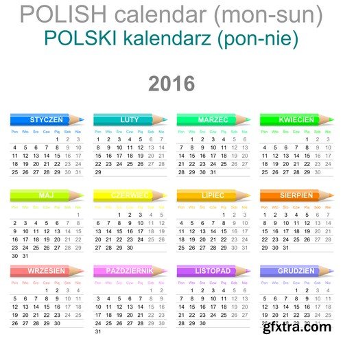 Calendar 2016   7x JPEG