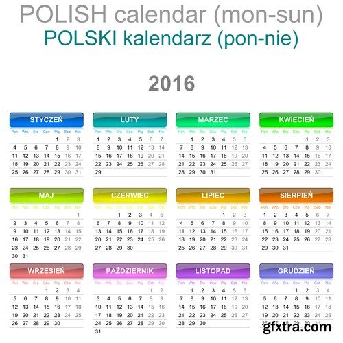 Calendar 2016   7x JPEG