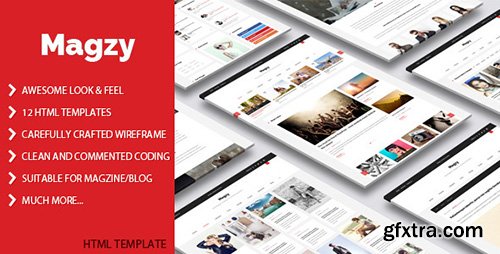 ThemeForest - Magzy - Clean Magazine HTML Template - RIP