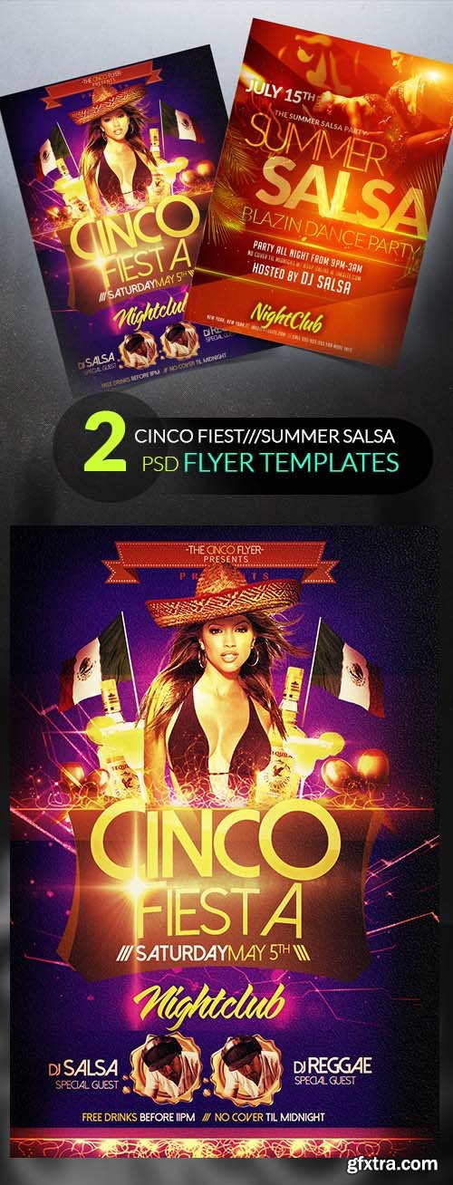 Cinco De Mayo and Summer Salsa Flyer Templates