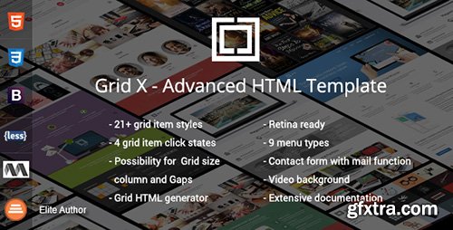 ThemeForest - Grid X v1.0.1 - Advanced Square Portolio Dynamic Template - 10581037