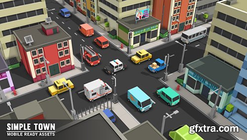 Unity3D - Simple Town v10.01 - Cartoon City