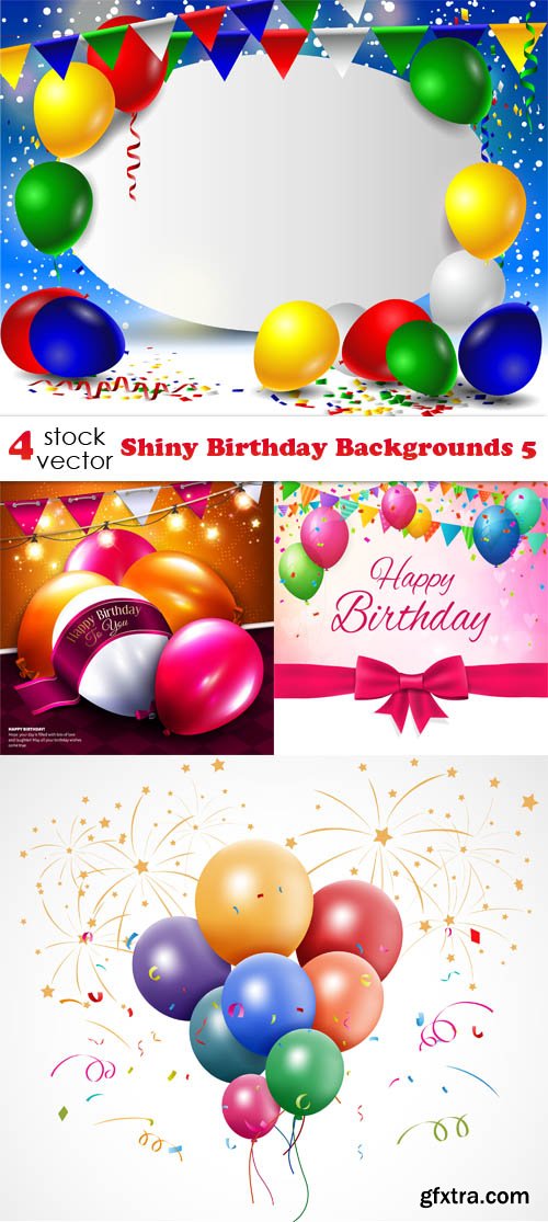 Vectors - Shiny Birthday Backgrounds 5