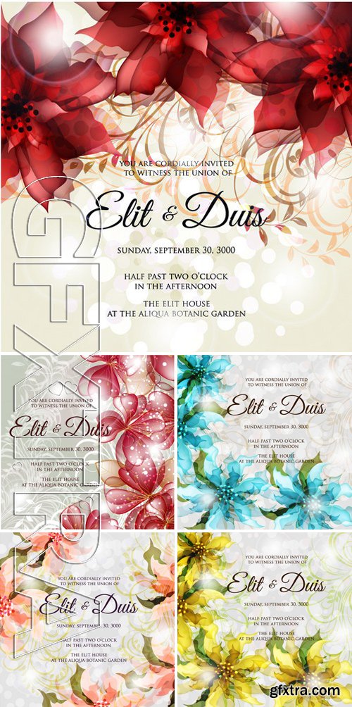 Stock Vectors - Wedding invitation card 3