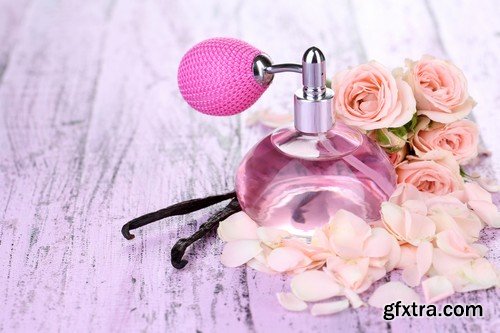 Stock Photos - Beautiful bottle of perfume