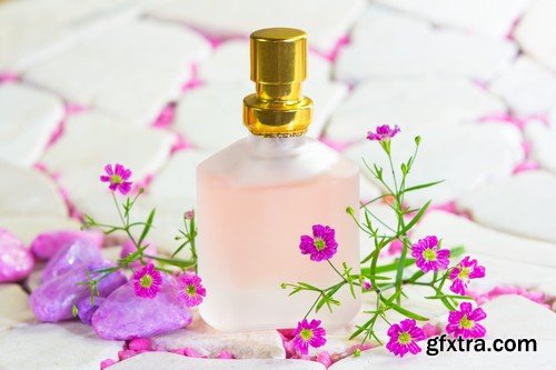 Stock Photos - Beautiful bottle of perfume