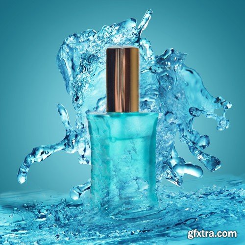 Stock Photos - Beautiful bottle of perfume