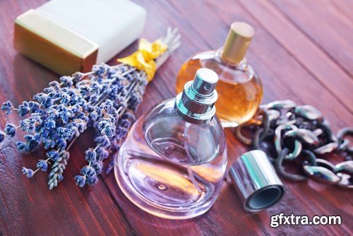 Stock Photos - Beautiful bottle of perfume