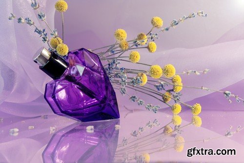 Stock Photos - Beautiful bottle of perfume