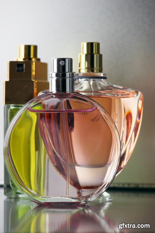 Stock Photos - Beautiful bottle of perfume