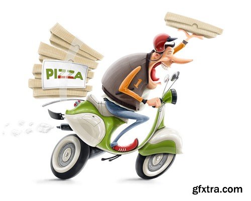 Pizza & delivery 7x JPEG