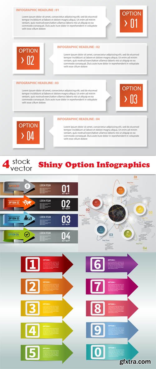 Vectors - Shiny Option Infographics