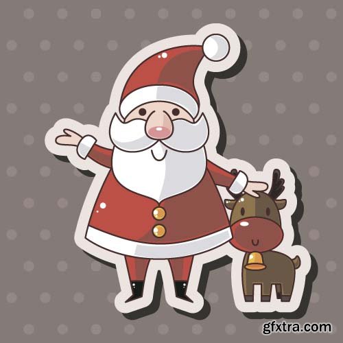 Santa Claus & snowman 11x EPS