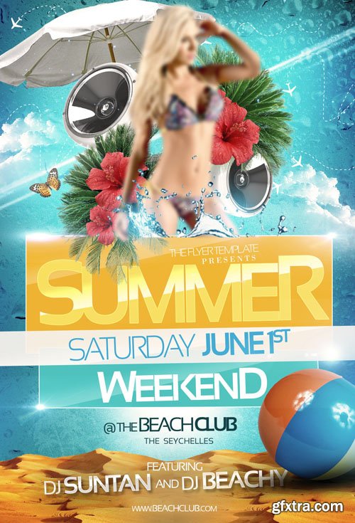 Summer Weekend Party Flyer Template