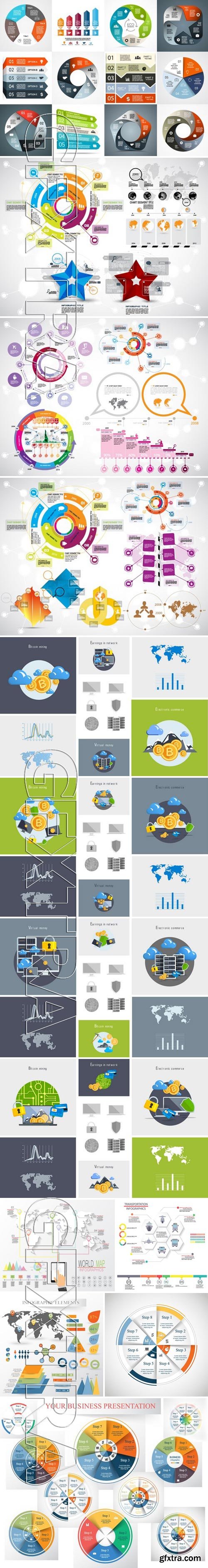 Stock Vectors - Collection of infographic templates for business