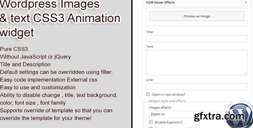 CodeGrape - WordPress Images, Text Hover CSS3 Animation Widget 3063