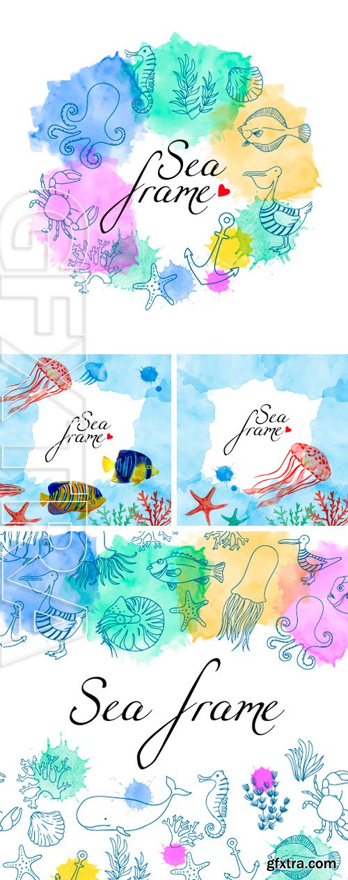 Stock Vectors - Vector sea template. Place for text