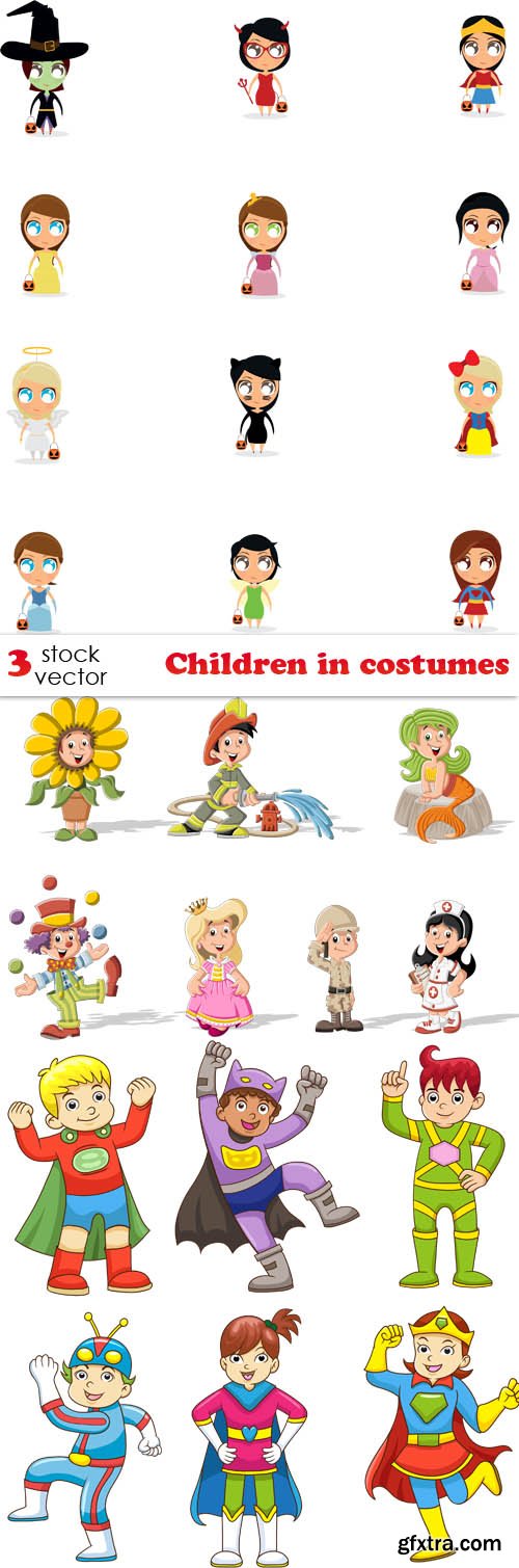 Vectors - Children in costumes